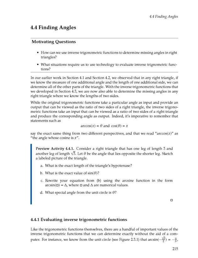 Active Preparation for Calculus - Page 215